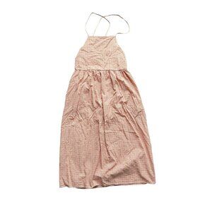 Levi's Amilijia Dress Orange and White Gingham Made of Linen + Cotton